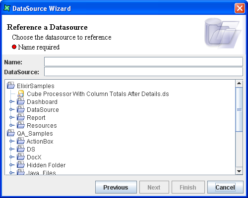 Reference DataSource Wizard