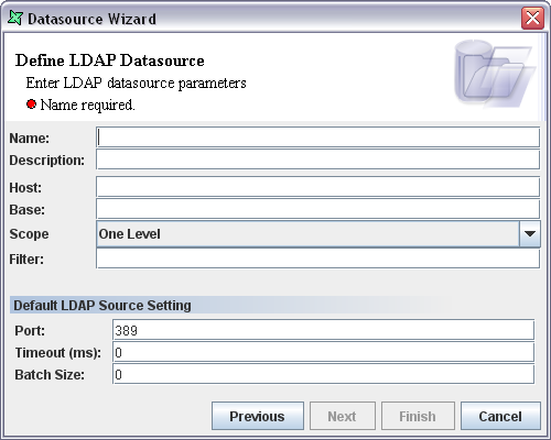 LDAP DataSource Wizard