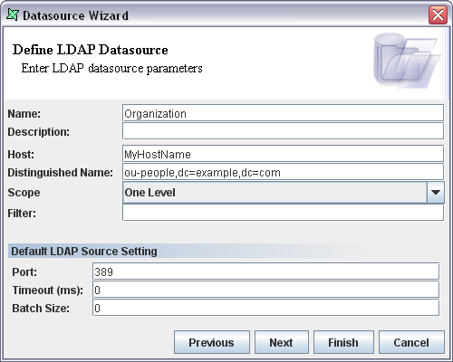 LDAP Datasource Wizard