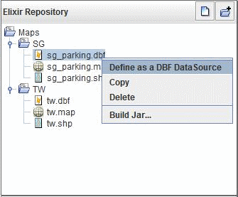 Define DBF DataSource
