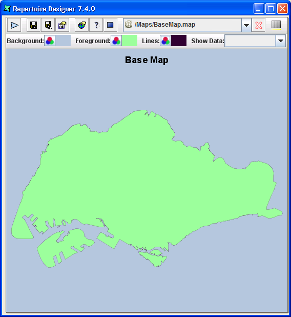 Example of Base Map without Map Layer