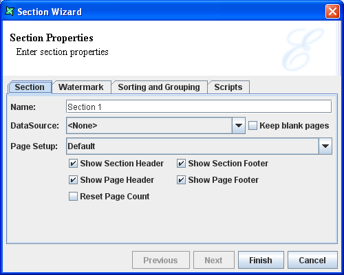 Section Wizard